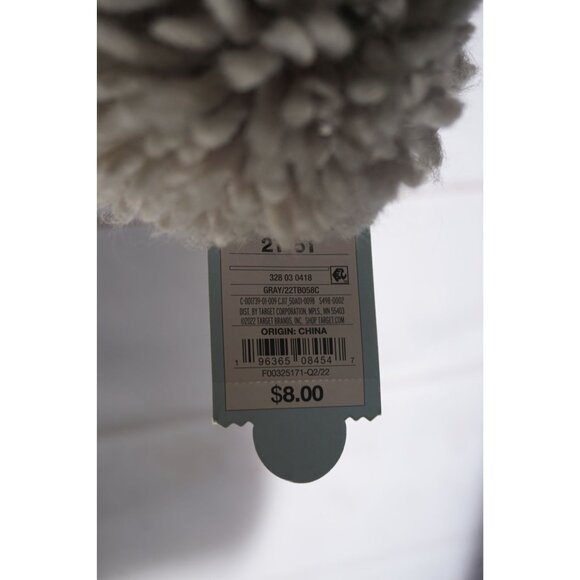 Cat & Jack Fleece Pom Pom Beanie in Gray - Size 2T-5T, NWT - Picture 5 of 6